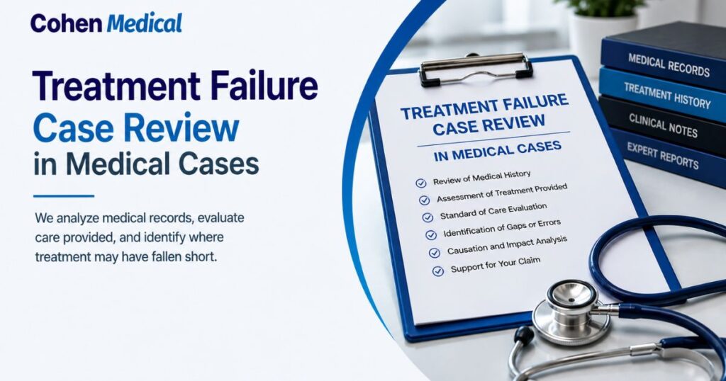 How Do Experts Conduct a Treatment Failure Case Review in Medical Cases?